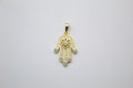 Dainty Gold Hamsa Hand Charm 18k Gold