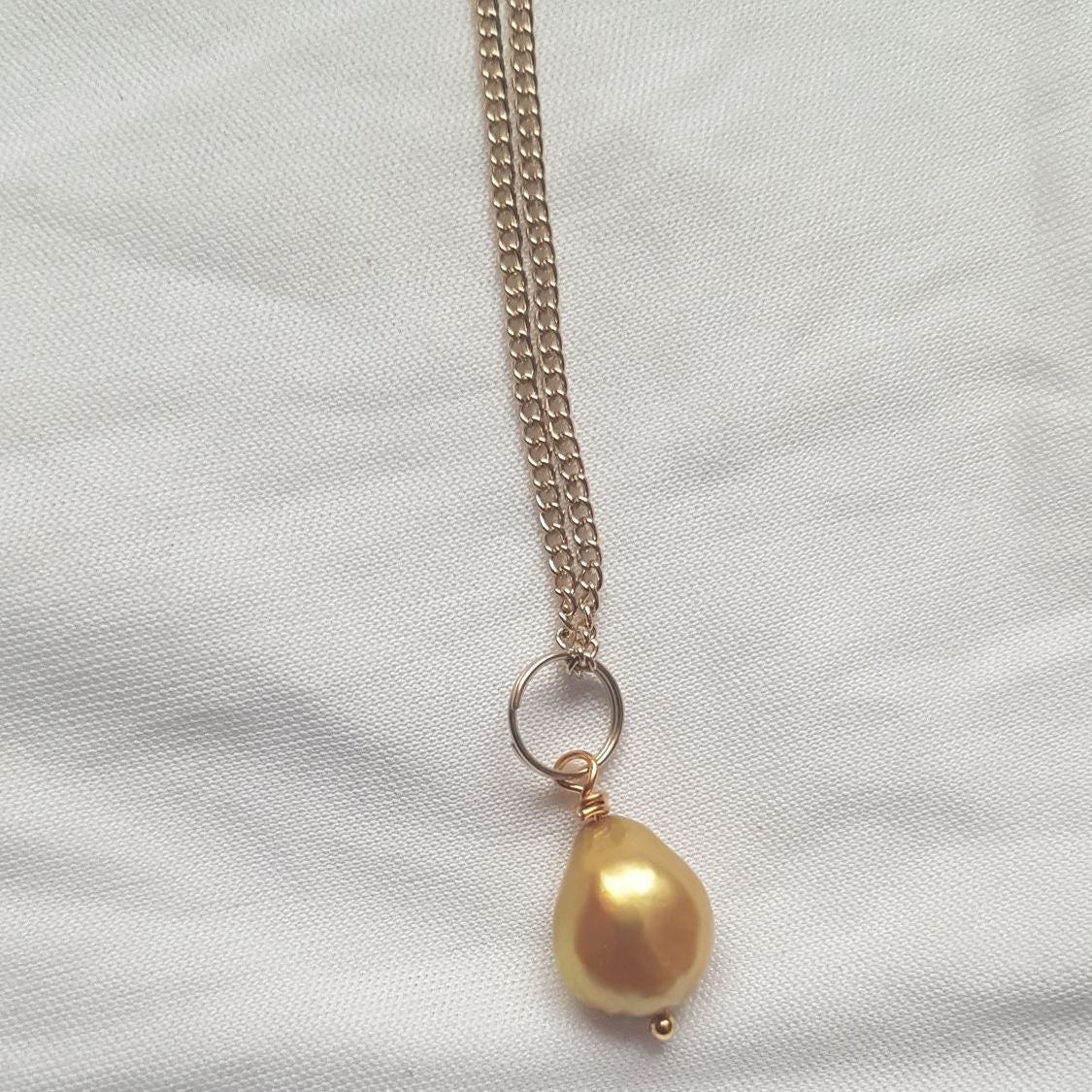 Freshwater Gold Pearl Necklace