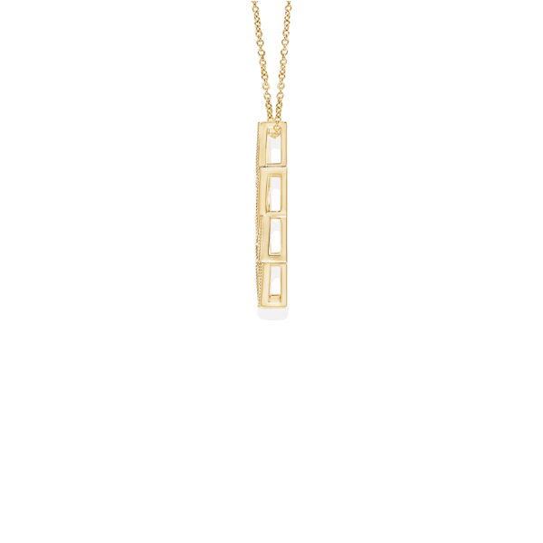 14K Solid Gold Star Of David Diamond Necklace