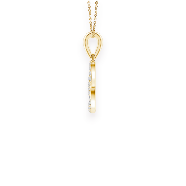 14K Solid Gold Trinity Knot Diamond Necklace