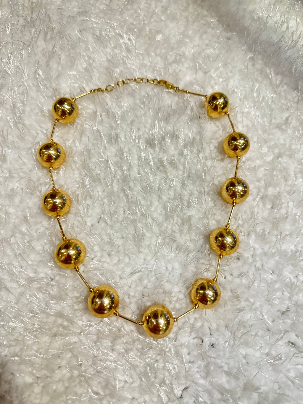 ‘Golden Spheres’ Gold Plated Necklace