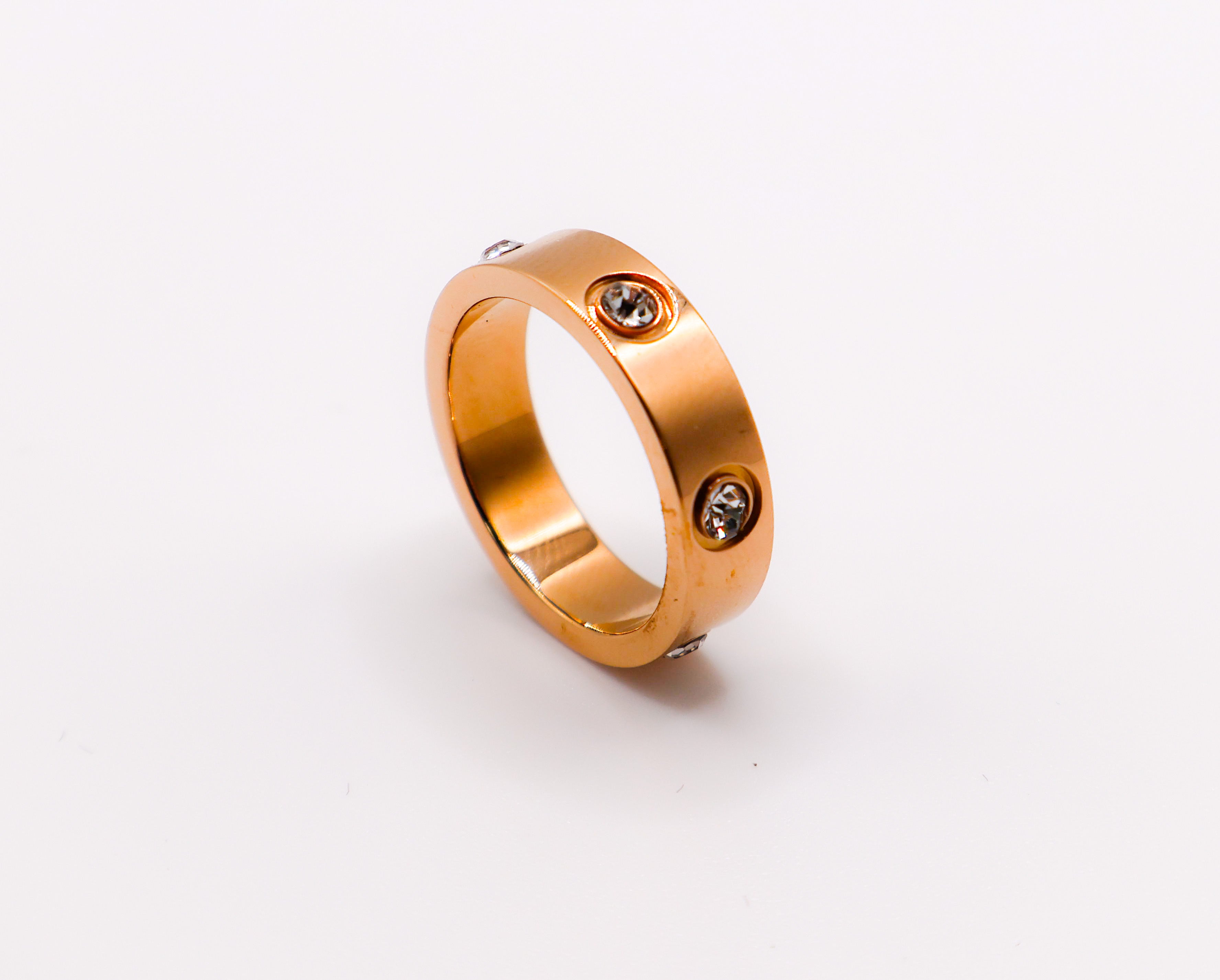 Radiant Rose Gold Gem Ring