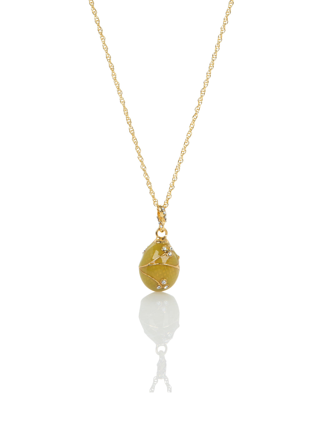 Yellow Egg Pendant Gold Necklace