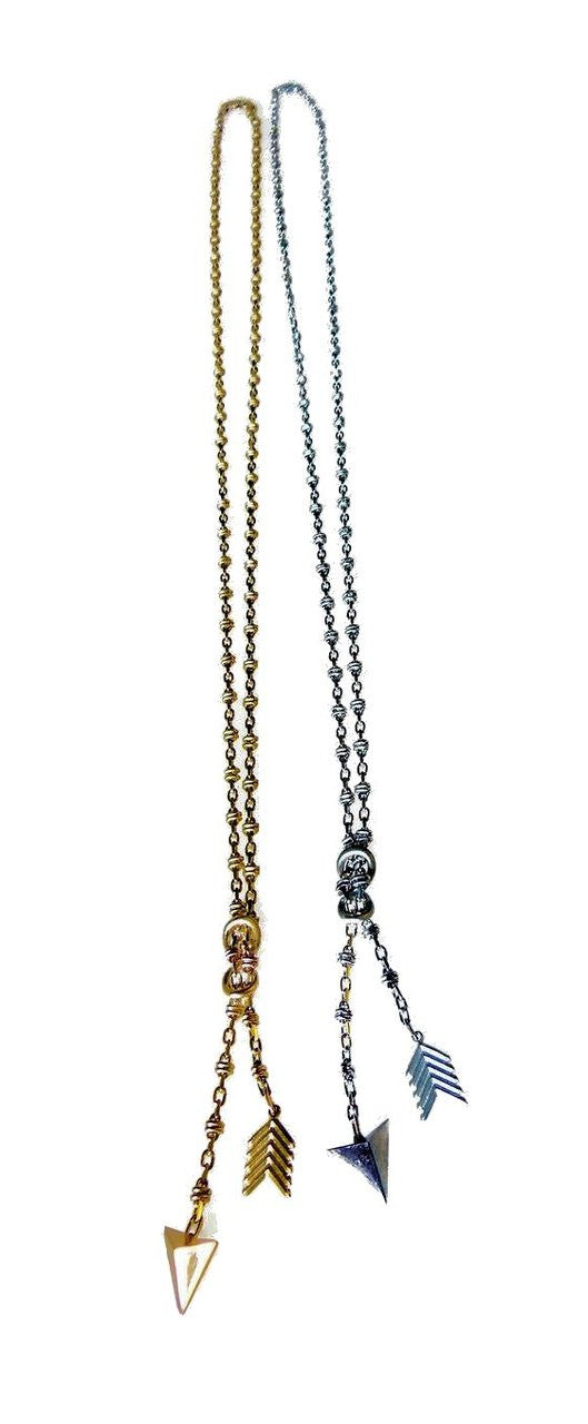 Custom Design: Infinity & Arrow Lariat Necklace- 18K gold