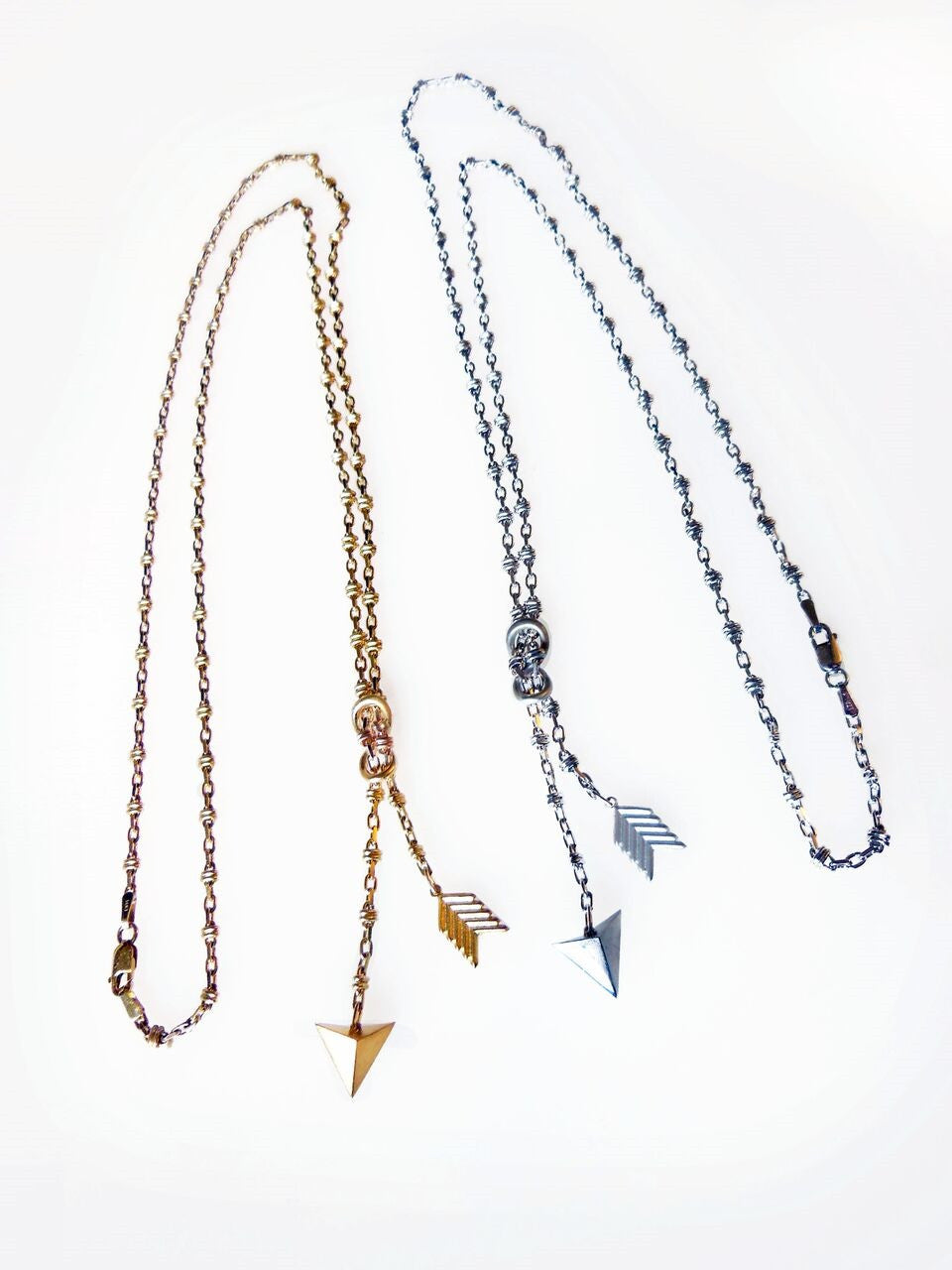 Custom Design: Infinity & Arrow Lariat Necklace- 18K gold