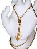 Custom Design: Infinity & Arrow Lariat Necklace- 14K gold