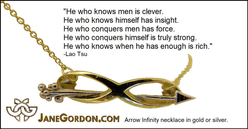 Custom Design: Infinity & Arrow Necklace- 14K gold