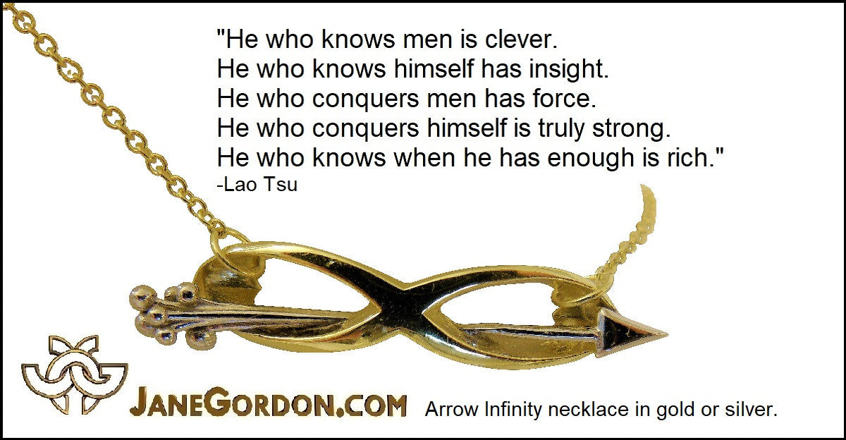 Custom Design: Infinity & Arrow Necklace- 14K gold