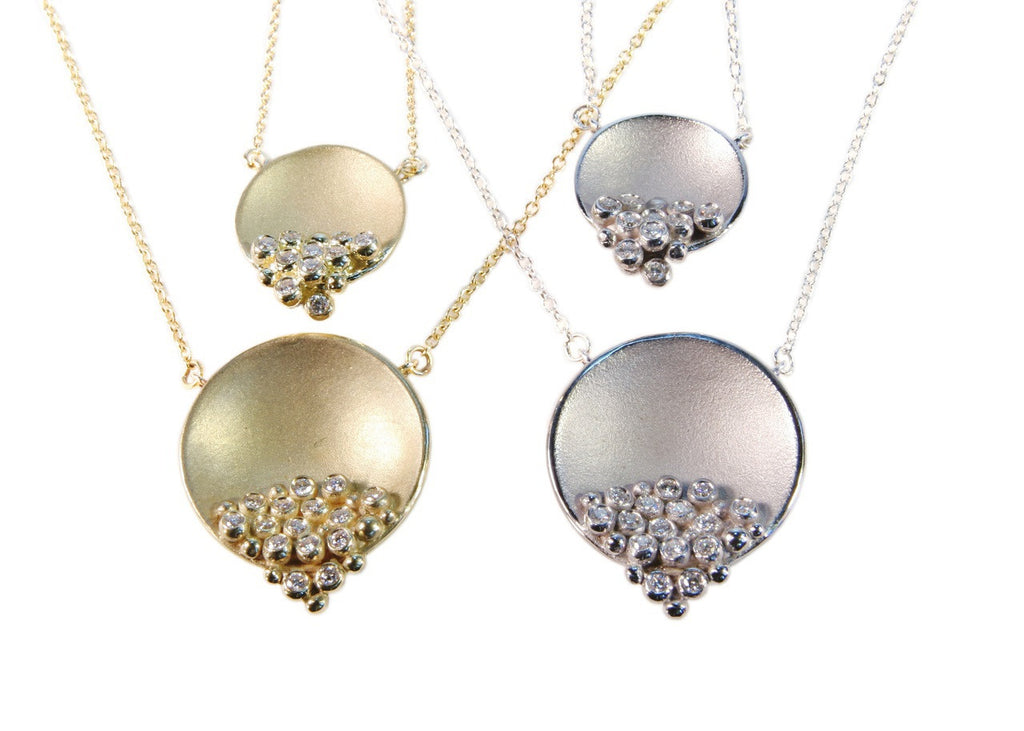 Bowl of Diamonds necklace-small-18K gold