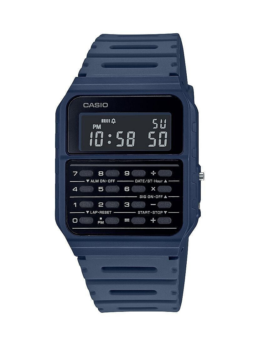 Casio Men's Navy 8 Digit Calculator Watch