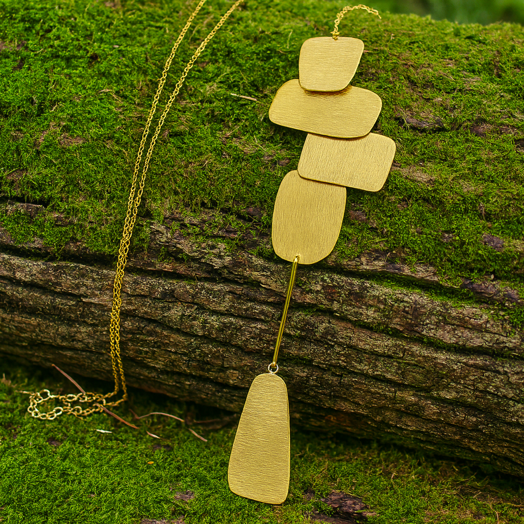MIRÓ gold plated long necklace