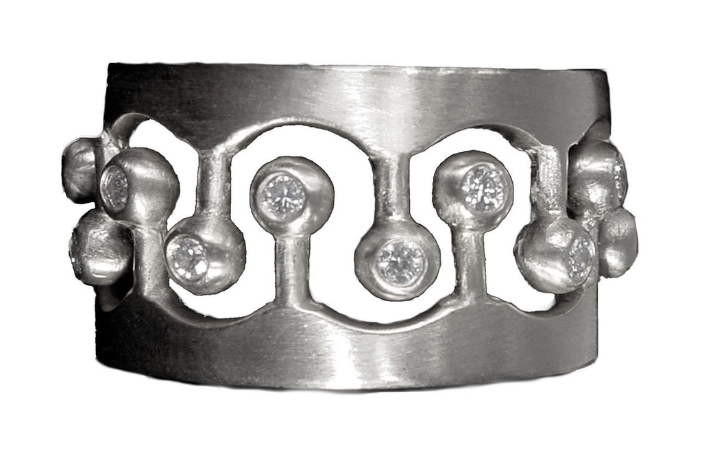 Crown Ring- CR1-14K Gold & Diamonds. Mixed Gold Color Combinations Available