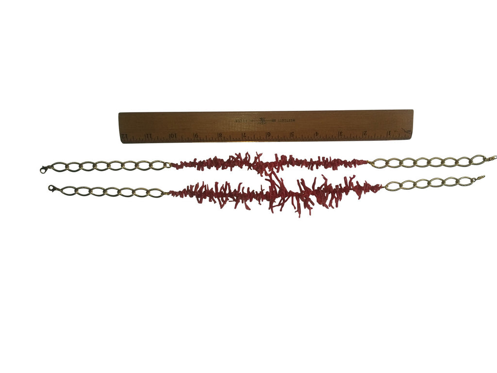 Branch Coral Necklaces on Bold Gold Chain