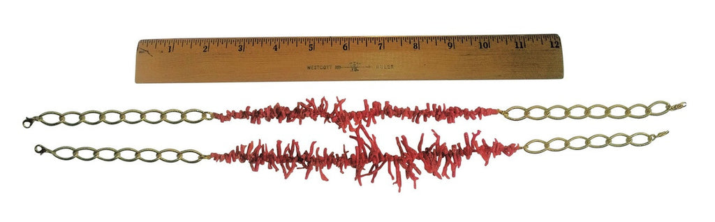 Branch Coral Necklaces on Bold Gold Chain