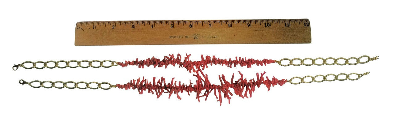 Branch Coral Necklaces on Bold Gold Chain