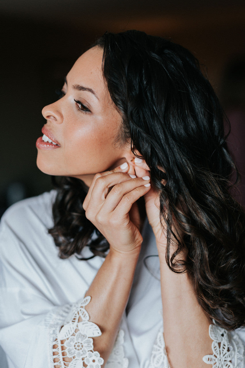 Custom Design: Airplane Stud Earrings- 18K Gold: 12mm