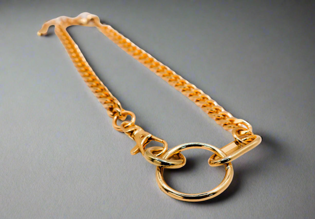Golden Chain Cascade Necklace – Luxury Gold Statement Necklace