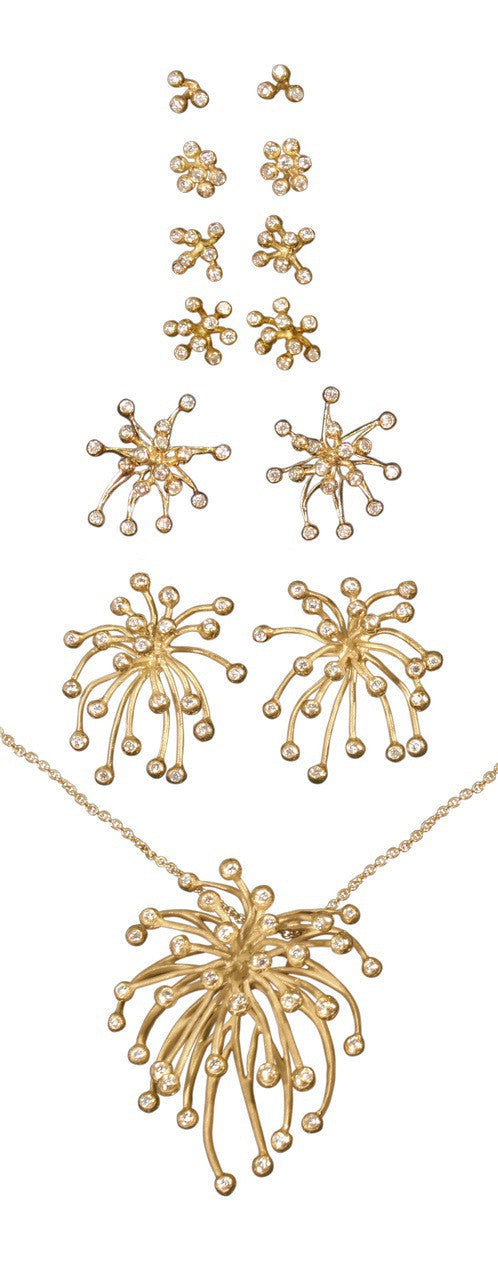 Superstar Necklace. Fireworks-14K gold with diamonds: Celebrate Life!