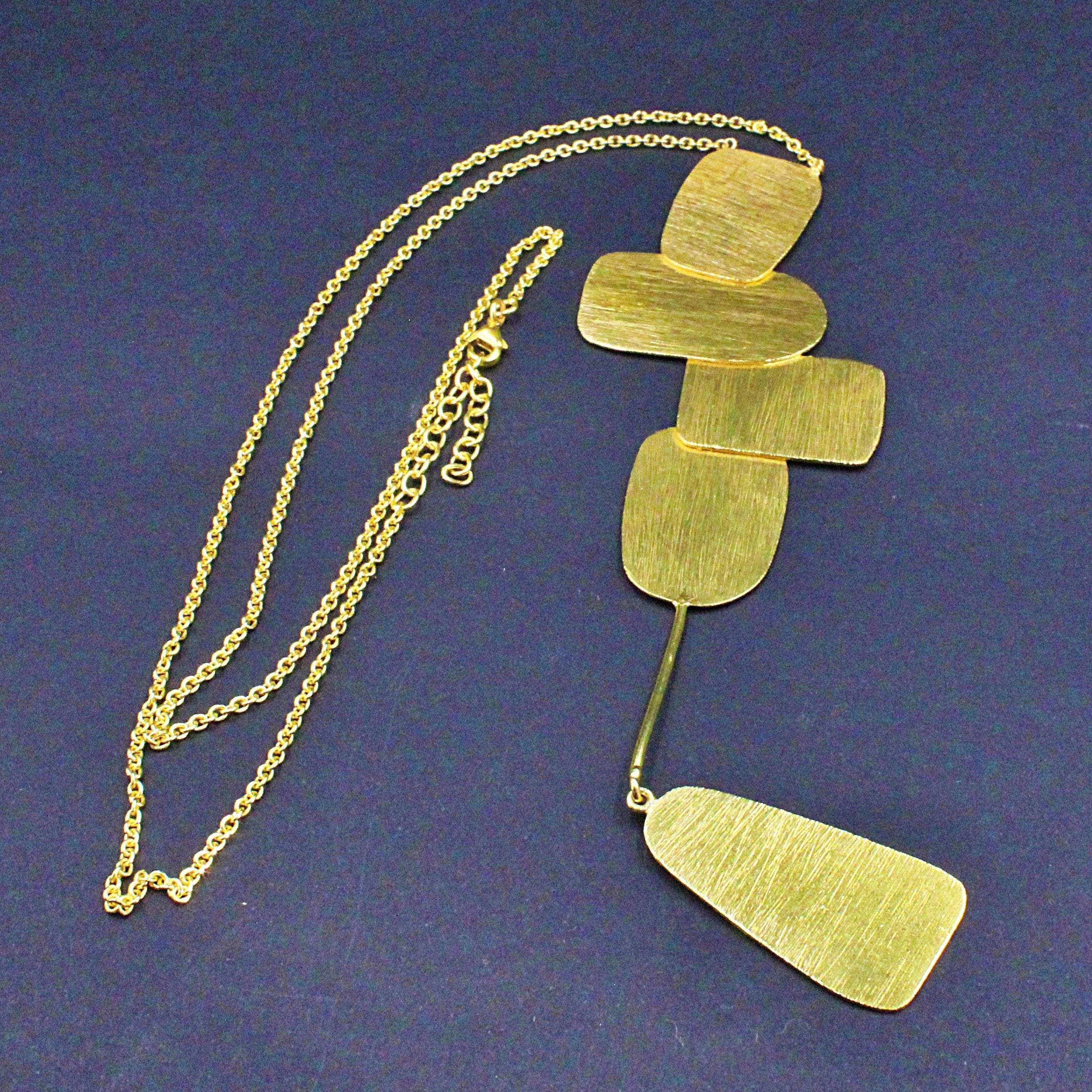 MIRÓ gold plated long necklace