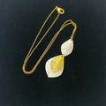 Gold and silver plated LEAVES necklace