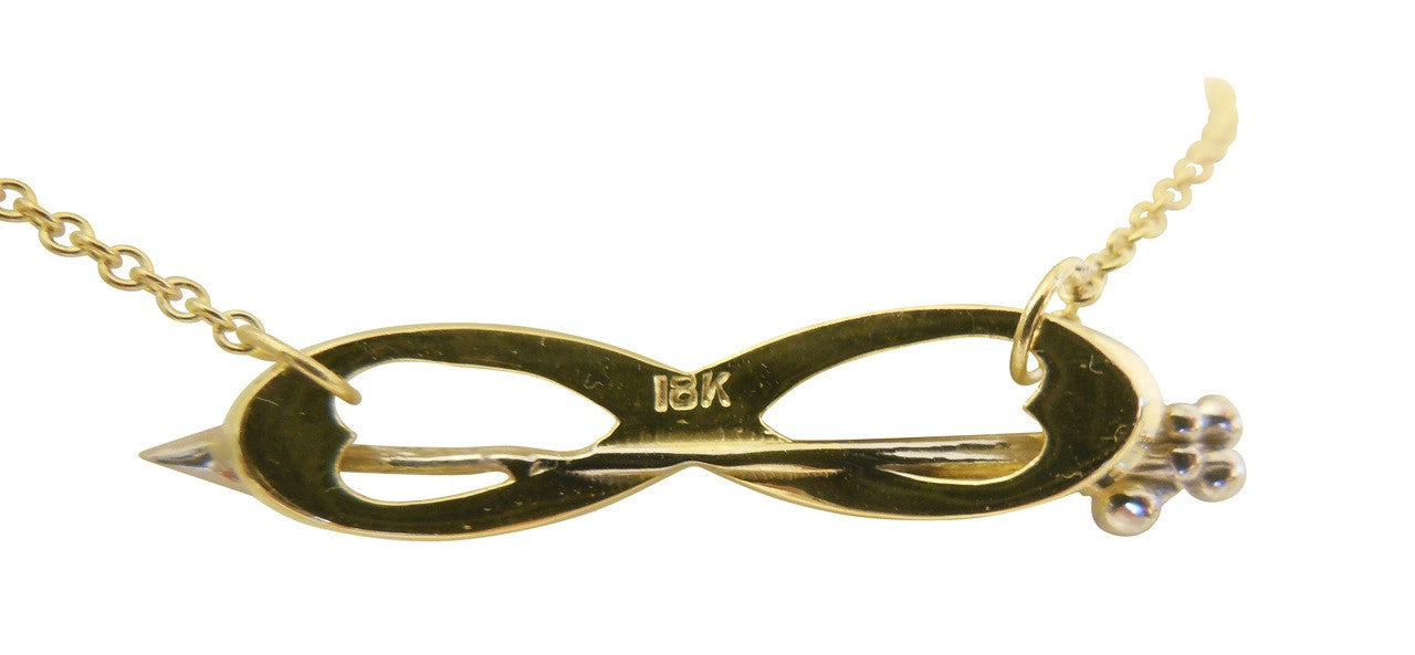 Custom Design: Infinity & Arrow Necklace- 14K gold
