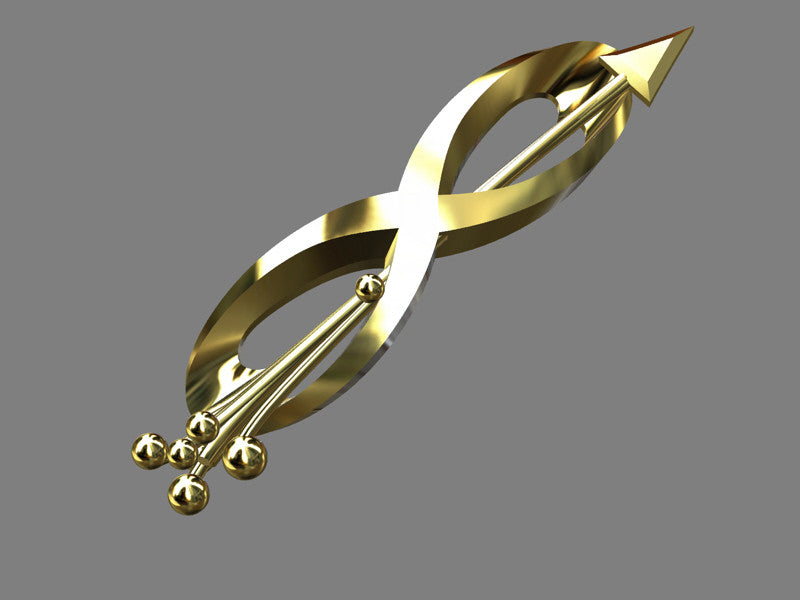 Custom Design: Infinity & Arrow Necklace- 14K gold
