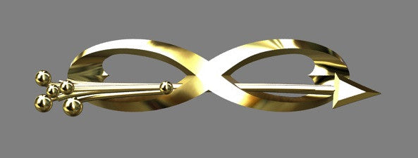 Custom Design: Infinity & Arrow Necklace- 14K gold