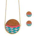Island Recycled Wood Gold Necklace