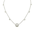 Karma ripples necklace- small -14K gold with diamonds