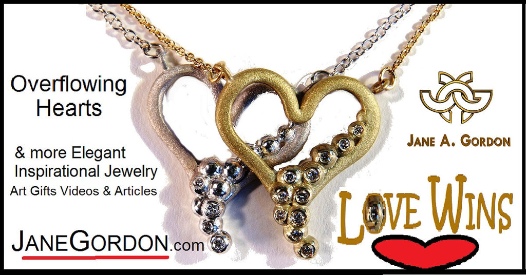 "Heart Flow Necklace" Overflowing with Diamonds. 14K Gold