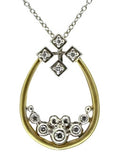 Pyramid Tears Necklace-14K gold with diamonds