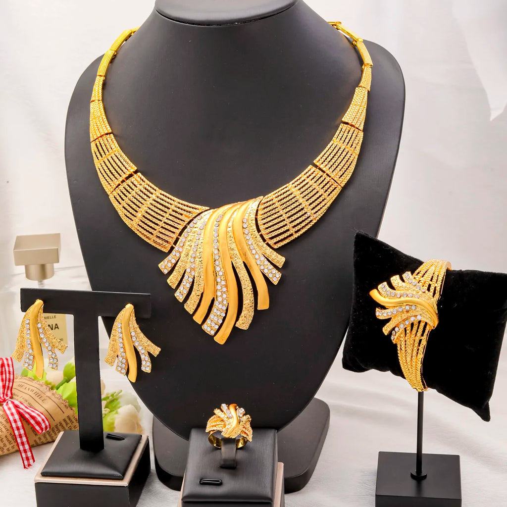 Dubai Jewelry Set 24K Gold Plated Luxury