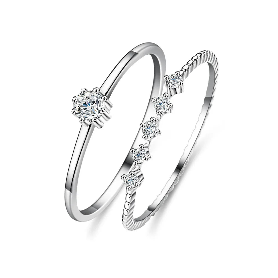 Moissanite 18K gold ring fashion jewelry