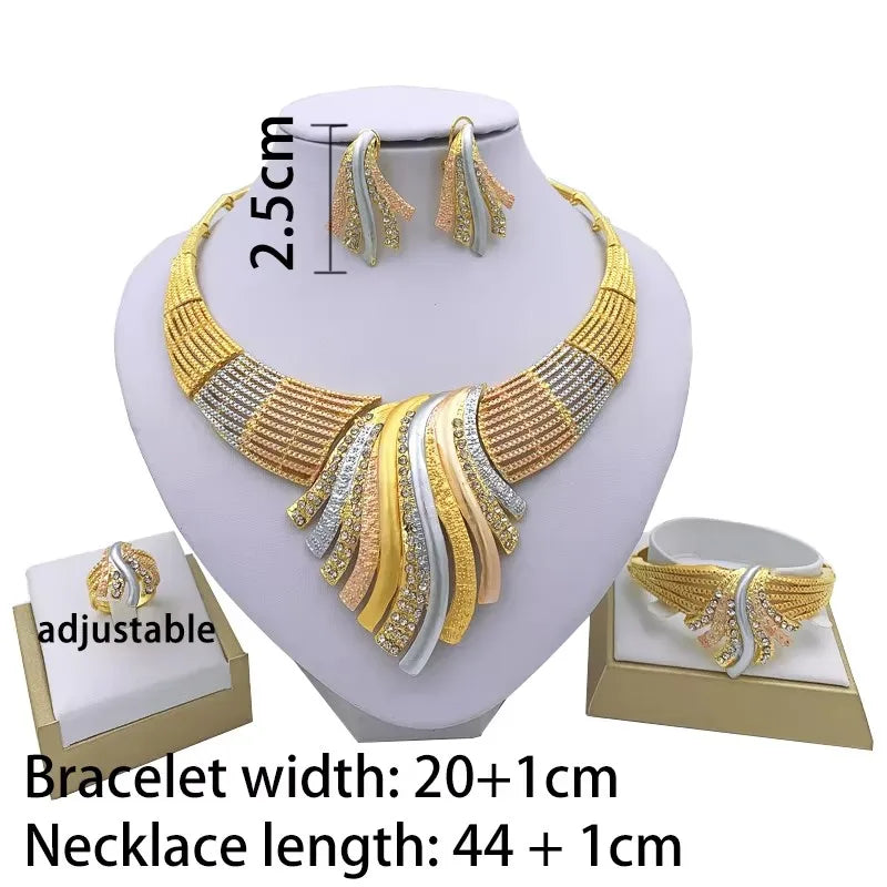 Dubai Jewelry Set 24K Gold Plated Luxury