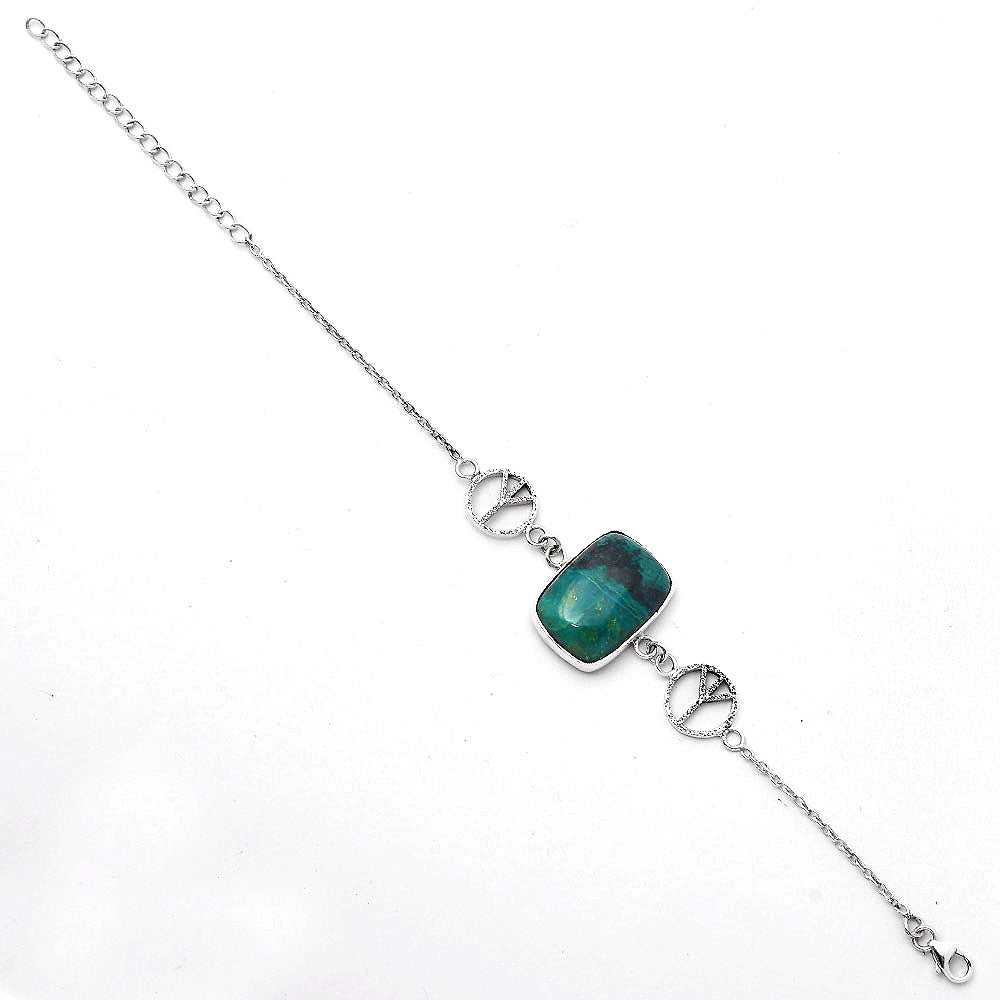 Piece - Natural Azurite Chrysocolla Bracelet B-1005 SDB1866