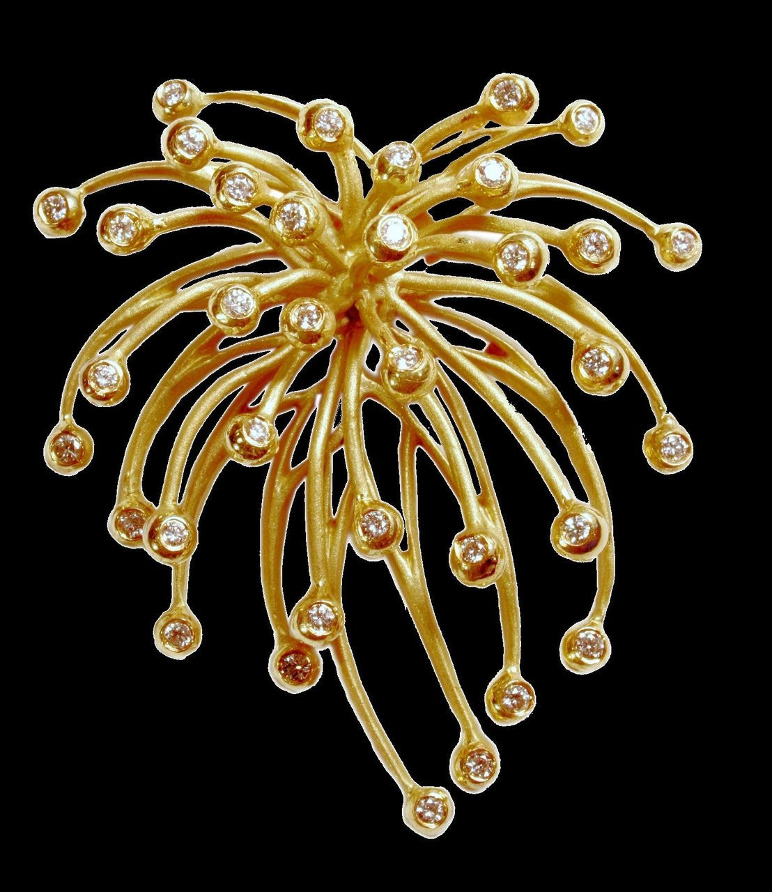 Superstar Necklace. Fireworks-14K gold with diamonds: Celebrate Life!