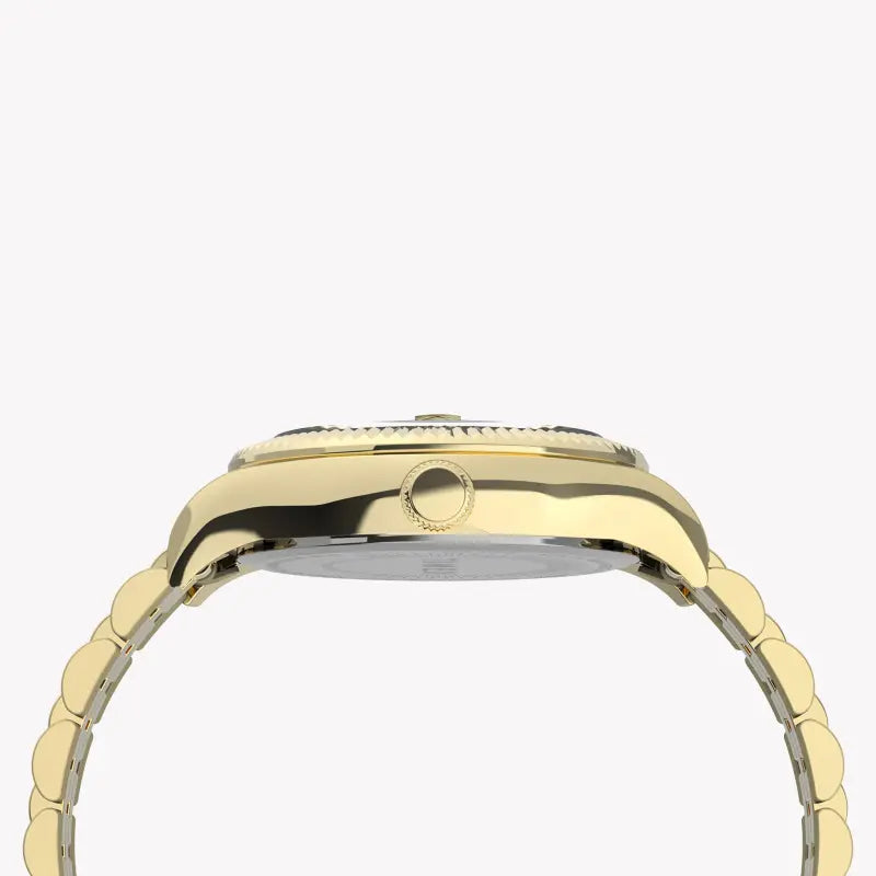 Timex Women's Gold Stainless Steel Watch, Gold Dial | Tw2t86900