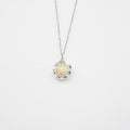 NNEDSZ Gift Box - Aroma Necklace White Gold - Planet Stardust Crystal (Gold Clear) + Purify Oil Blend