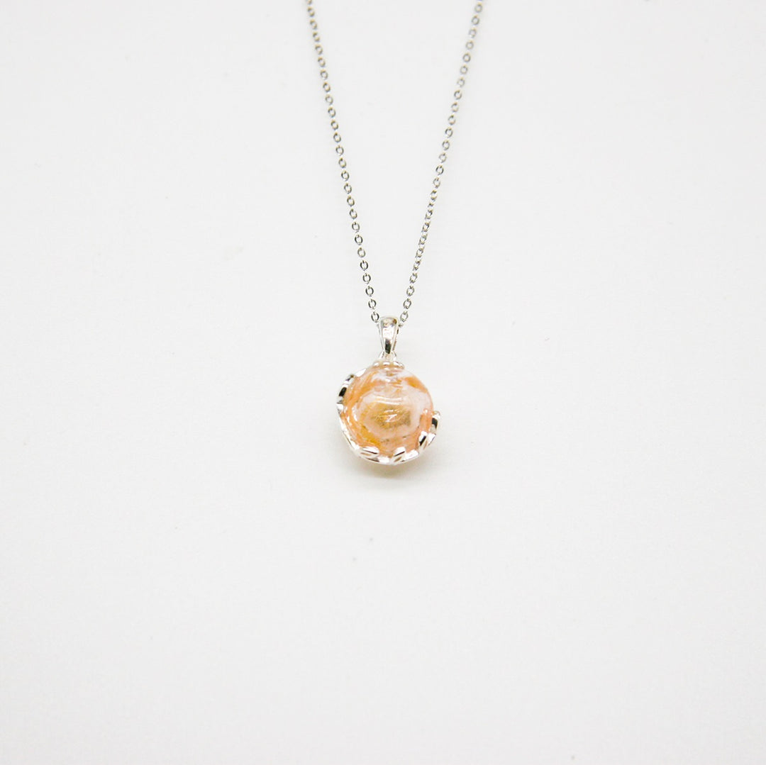 NNEDSZ Gift Box - Aroma Necklace White Gold - Planet Nebula (Pink) + Purify Oil Blend