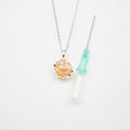 NNEDSZ Gift Box - Aroma Necklace White Gold - Planet Nebula (Pink) + Purify Oil Blend