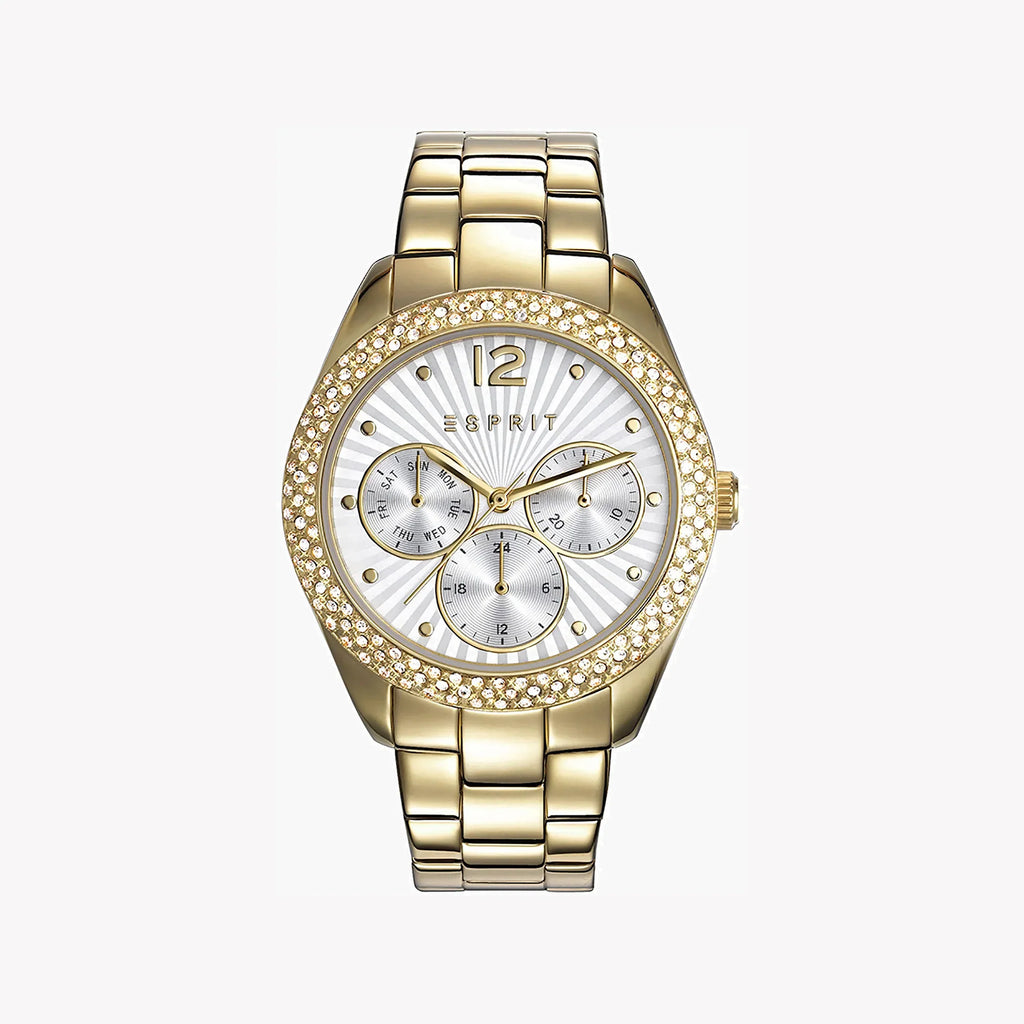 Esprit Women's Gold Stainless Steel Watch, Gold Dial | Es1l173m0035