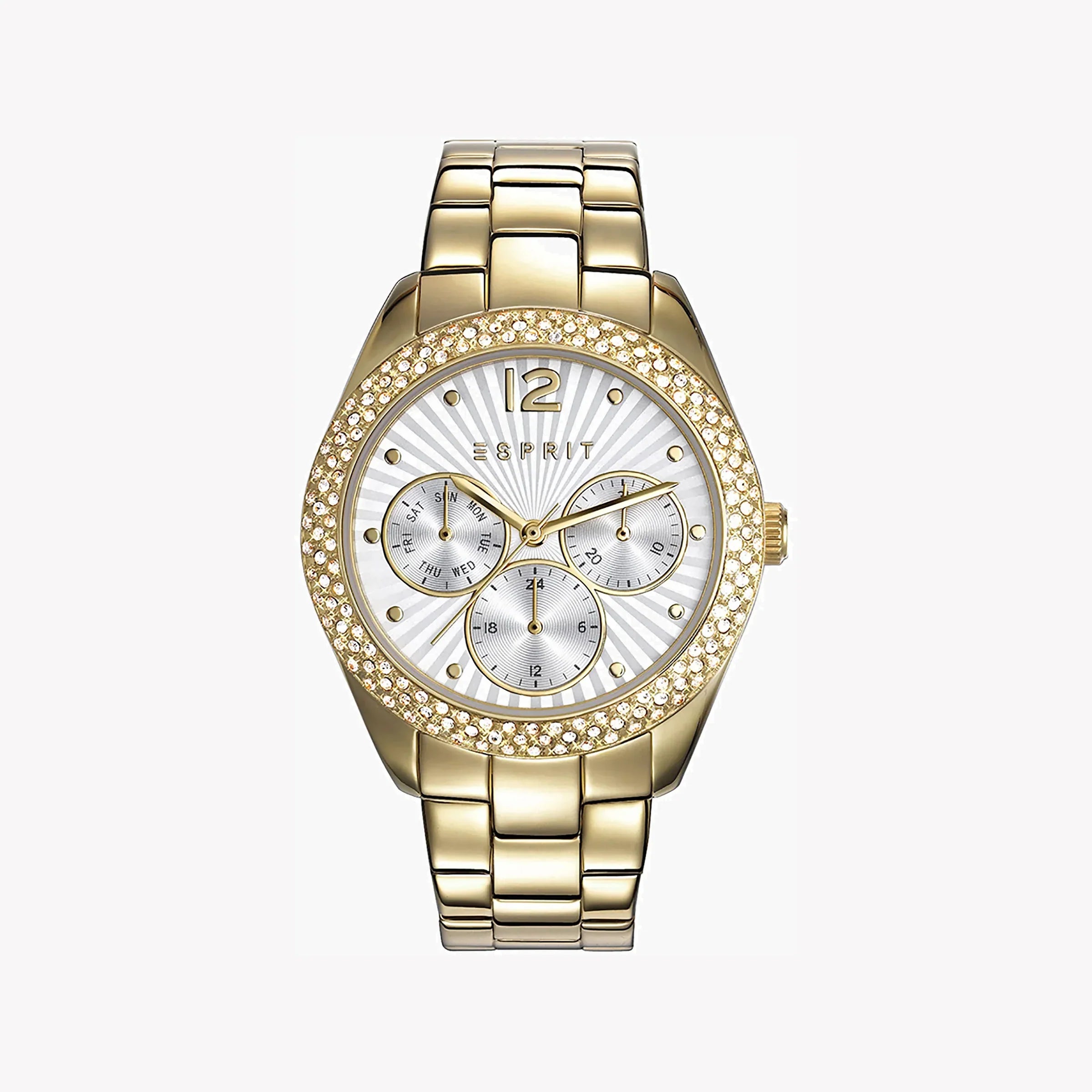 Esprit Women's Gold Stainless Steel Watch, Gold Dial | Es1l173m0035