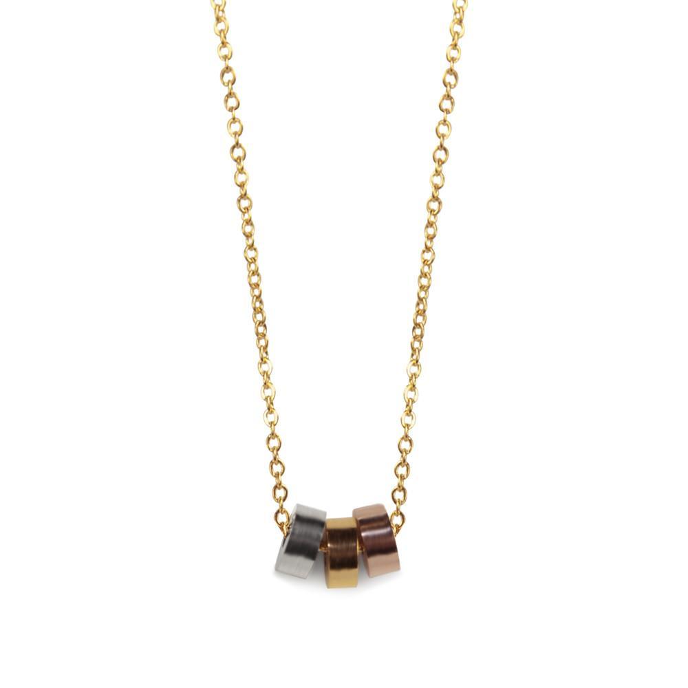 Triple Hoop Necklace- Gold