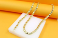 Rhodium Filled Gold Heart Set