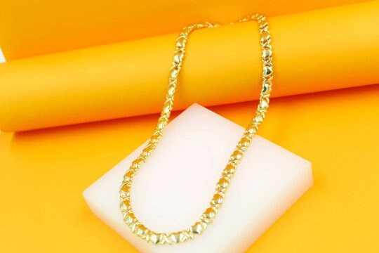 Rhodium Filled Gold Heart Set
