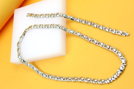 Rhodium Filled Gold Heart Set