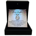 To My Beautiful Bonus Daughter - I am So Blessed Life Gave Me You - Orbital Birdcage Necklace
