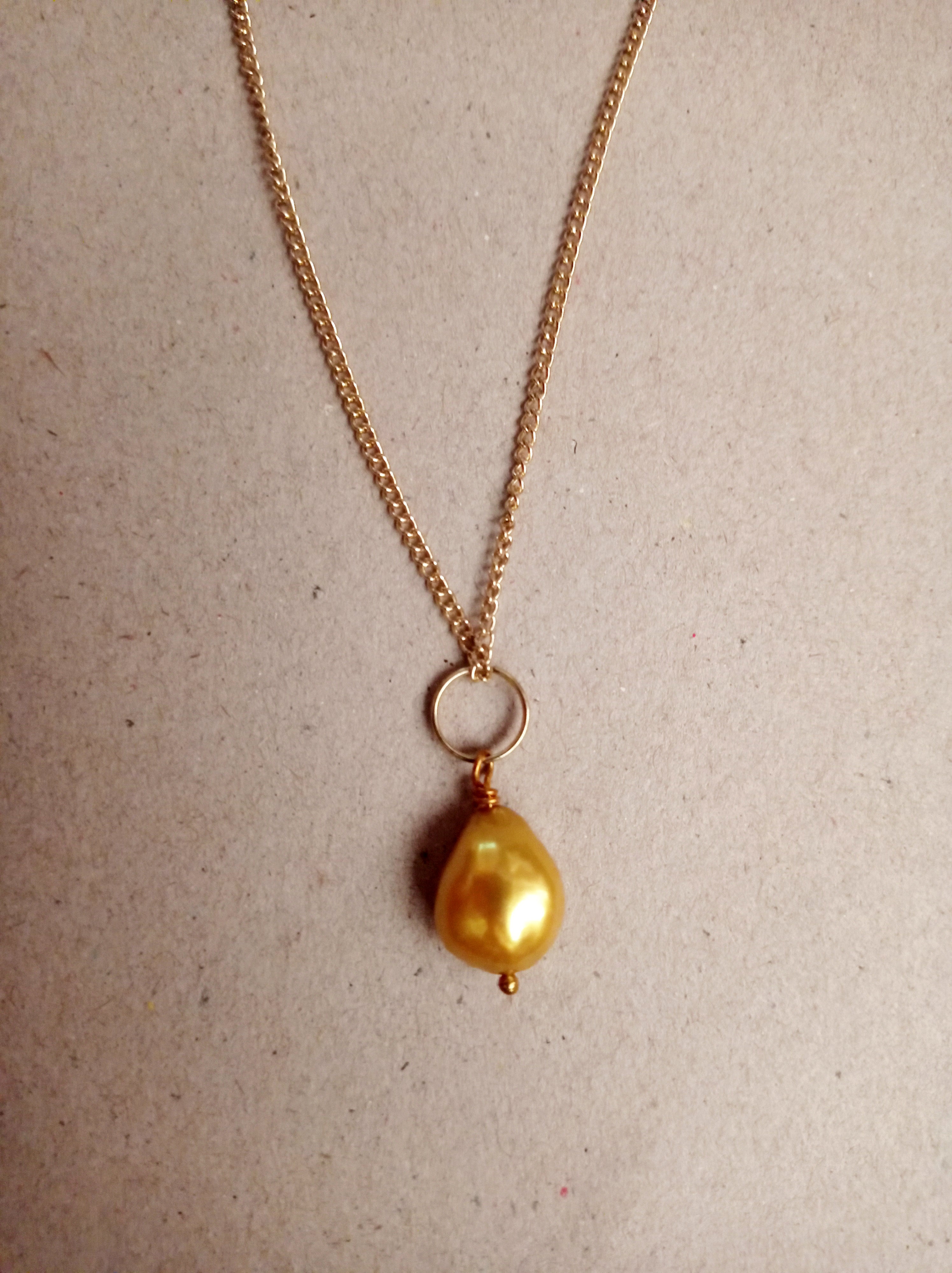 Freshwater Gold Pearl Necklace