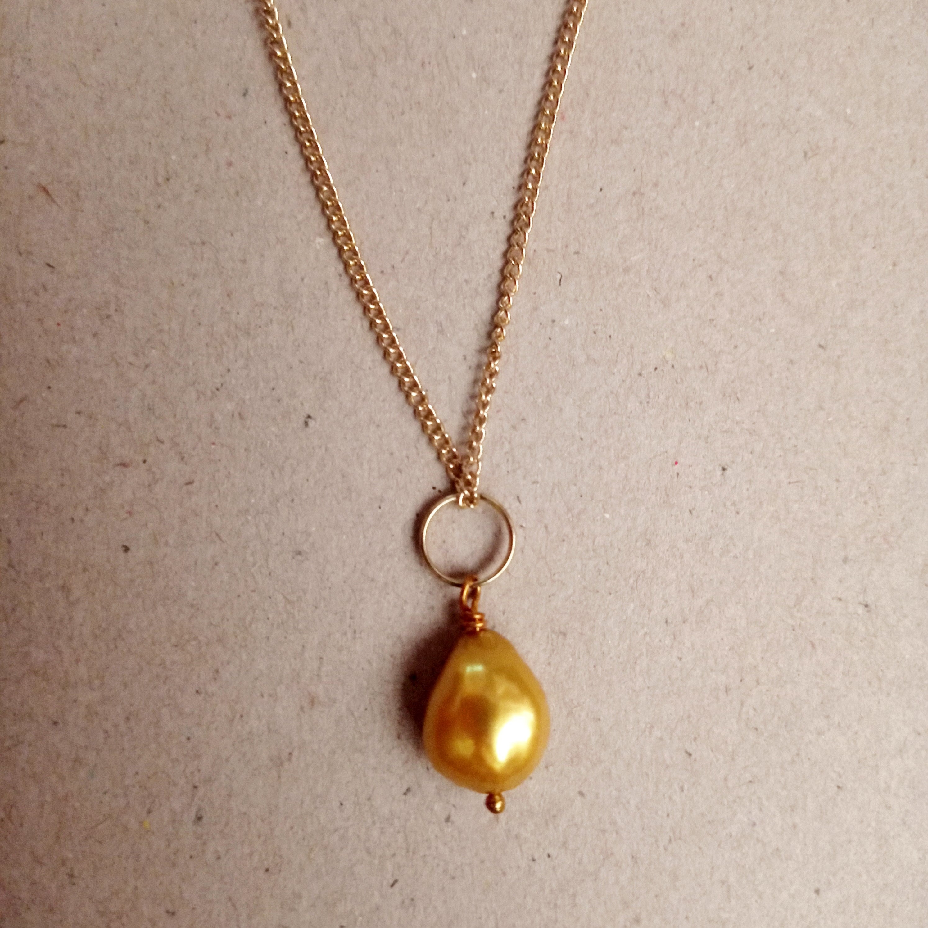 Freshwater Gold Pearl Necklace