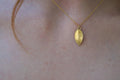 Rose Leaf Necklace: Delicate Nature Jewelry (Gold Plated Silver)